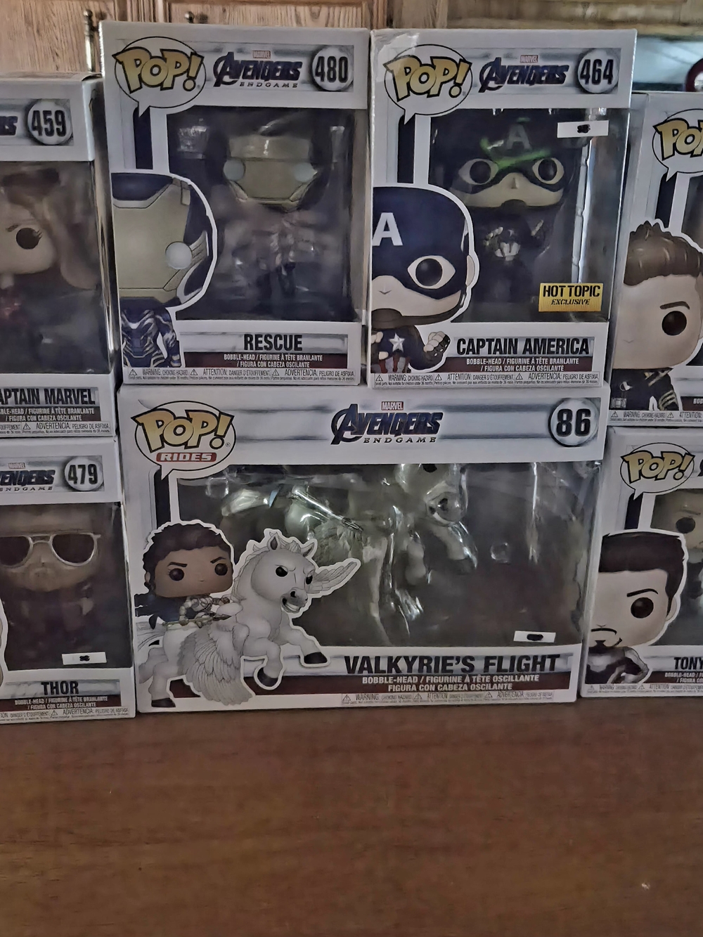 Funko Pop! Avengers Valkyrie's Flight, Captain America & Rescue Set 7pc Set